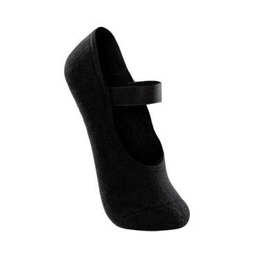 Imagem de Meia lupo sapatilha antiderrapante ref:4945 feminino, Preto, 34/9