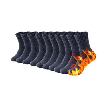 Imagem de Meias Masculinas De Inverno Grossas De Tecido Atoalhado, 3 Pares, Para