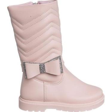 Imagem de Bota Infantil Feminina Urban Kids Pé com Pé Cano Médio Nude - 29 - Nude-Feminino