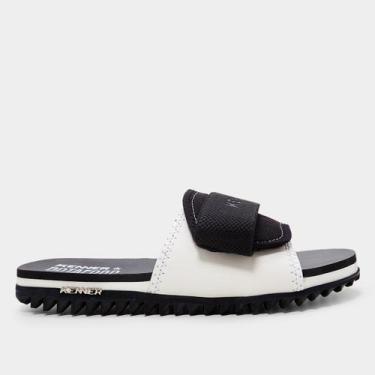 Imagem de Sandália Kenner Botafogo Kivah Slide Masculina, Preto, Branco, 40