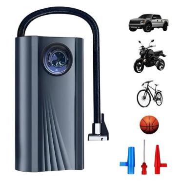 Imagem de Bomba De Ar Calibrador Analogico De Pneu Carro Moto - genérica