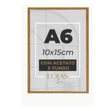 Imagem de Kit 2 Molduras Porta Retrato A6 10x15cm Acetato Fundo Liso Quadros Fot