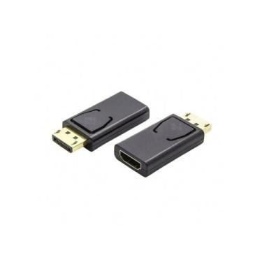 Imagem de Adaptador DisplayPort Macho para Fêmea ADT-019  4K UHD - Anxin, Preto