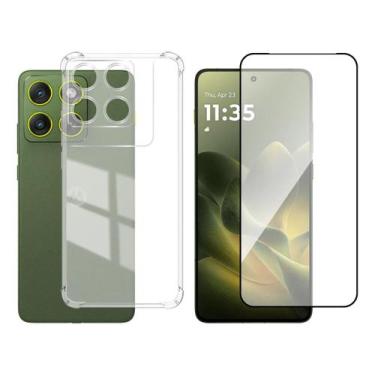 Imagem de Capa Silicone TPU + Película 3D de Vidro para Moto Edge 70 5G - LXL