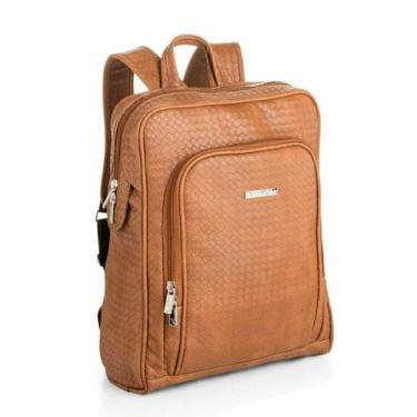 Imagem de Mochila Para Notebook 15.6" Gretta Em Tressê Feminina - Viccina, Camel