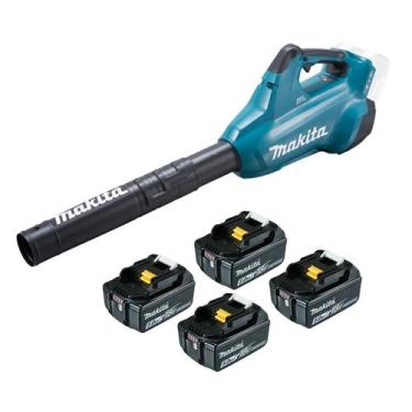 Imagem de Kit Soprador à Bateria 36V DUB362Z Makita e 4 Baterias 18V 5.0Ah BL185