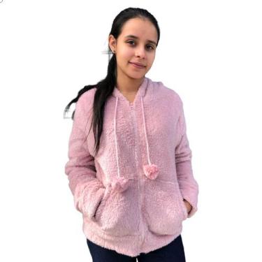 Imagem de Blusa De Frio Feminina Pelinho Casaco Felpudo Insta Top Luxo - PARIS, 