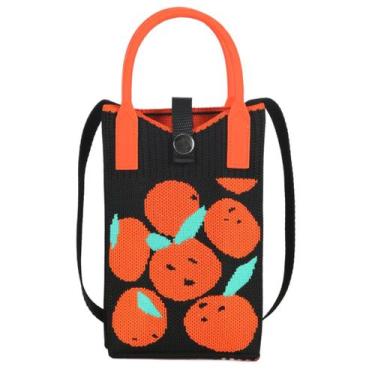 Imagem de Bolsa Up4you Feminina Croche Celular Pequena Fofa BS78790, Coral