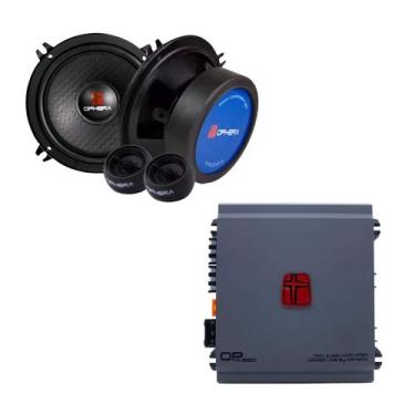Imagem de COMP Kit Som Automotivo Ophera 2 Vias Mezzo 5 160W RMS + Amplificador 