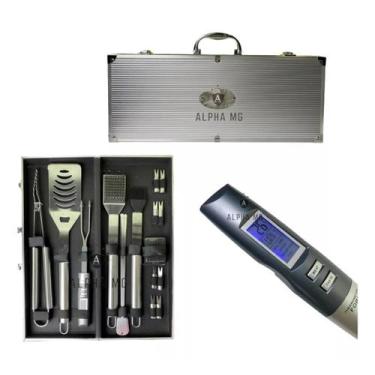 Imagem de Kit Churrasco C/Termômetro Digital Grill Fork Para Carne - Sa, Songle,