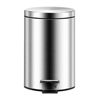 Imagem de Cesto Lixo 3l Inox Lixeira Cozinha Banheiro Com Pedal Escritório Redon