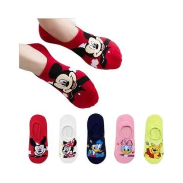 Imagem de Meias Femininas Fofas Com Desenhos De Animais, Disney, Verão, Casual, 