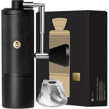 Imagem de TIMEMORE Moedor de café manual C5 Pro, capacidade de 30 g com rebarba cônica de aço inoxidável CNC - configuração interna ajustável, posicionamento de rolamento duplo (C5 Pro Matte Black)