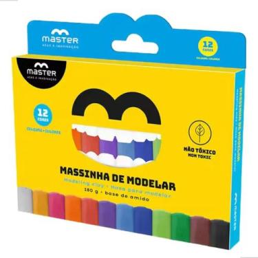 Imagem de Massinha de modelar master estojo com 12 cores 180g