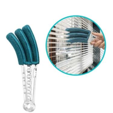 Imagem de Limpador de Persiana Evolux Clean Horizontal com Refil Extra para Limpeza de Grades e Persianas 100% Microfibra OEM