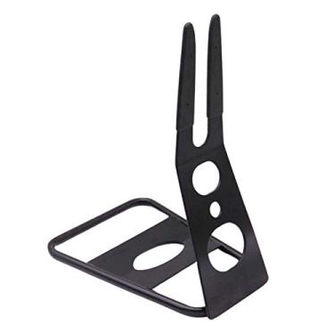 Imagem de Tongina Suporte de aço para estacionamento de piso de bicicleta, dobrável, resistente, para armazenamento de bicicleta, garagem, apartamento, armazenamento de armazenamento, fácil operação, revestido de borracha - preto