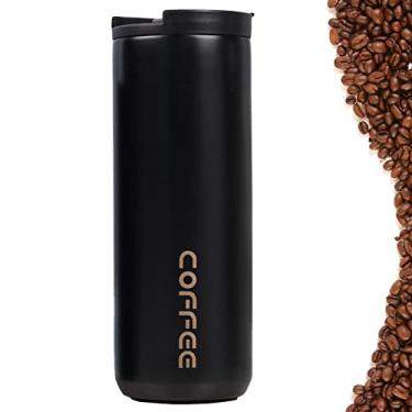 Imagem de BAODAN Garrafa térmica à vazamento, caneca térmica com isolamento a vácuo, 400 ml, 550 ml, copo viagem aço inoxidável 304 para homens e mulheres