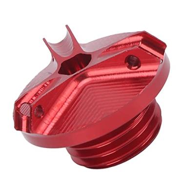 Imagem de Tampa de enchimento de óleo do motor, tampa de parafuso de enchimento de óleo elegante para motocicleta(A (vermelho))