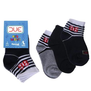 Imagem de Kit 3 Pares de Meias Infantil Tamanho 23/27  Panosul