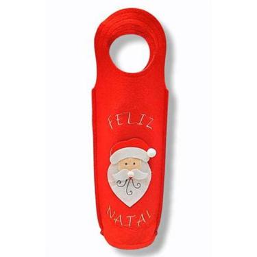 Imagem de Porta Garrafa de Vinho Papai Noel Decoração Mesa de Natal