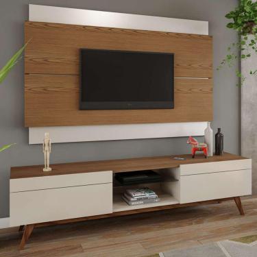 Imagem de Painel Para TV 60 Polegadas Manchester I Freijó com Off White