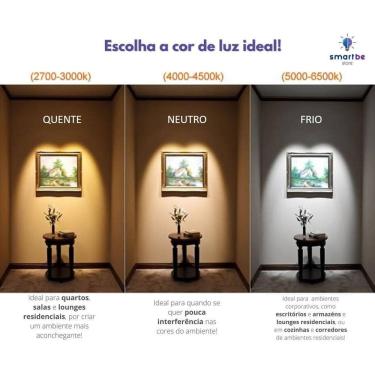 Imagem de Kit 5 Spot Redondo Led 7W Quente