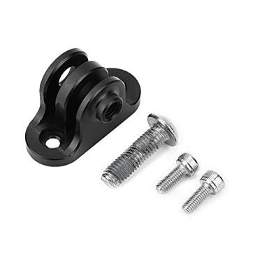 Imagem de adaptador de câmera de suporte de computador,Adaptador de montagem combinada de bicicleta, compatível com câmera de ação Gopro Sport e montagem Bryton(Black)