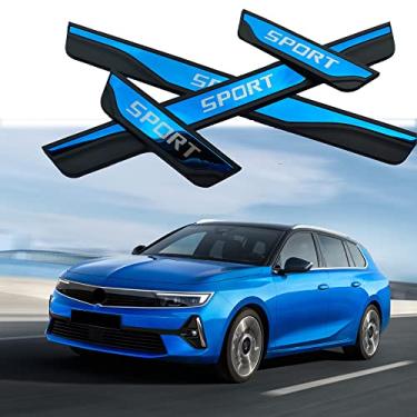 Imagem de GZBFTDH Proteção de Peitoril Soleira da Porta, para Opel 2018-2022 Carro Acessórios, Aço Inoxidável Kick Plate Guard de Pedal de Limiar Protetor, Peças para Automóveis