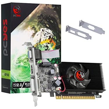 Imagem de PLACA DE VIDEO NVIDIA GEFORCE GT610 2GB DDR3 64 BITS LOW PROFILE SINGLE FAN - PAKGT6102GBDR3SF - PCYES, Cor: Preto e Vermelho