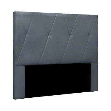 Imagem de Cabeceira King Size 1,95m Yves Veludo Cinza Gran Belo