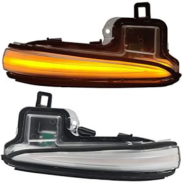 Imagem de HIGH FLYING Acessórios para carro, espelhos laterais de LED, sequenciais, faixa indicadora de seta dinâmica, 2 peças/par para Toyota Tacoma 2016-2023, RAV4 2019-2025, Highlander 2020-2025 (branco)