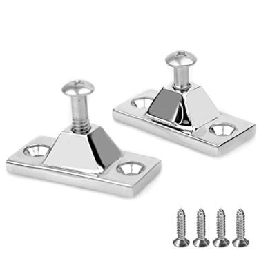 Imagem de YUSOVE Dobradiça de convés de barco Bimini Montagem lateral superior, ferragens de encaixe de dobradiça de convés de aço inoxidável 316, pacote com 2