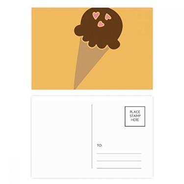 Imagem de Conjunto de cartão postal Peanut Chocolate Doce Sorvete, cartão de agradecimento