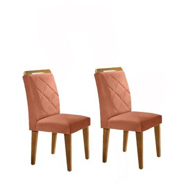 Imagem de Conjunto com 2 Cadeiras Melissa Veludo Cobre Rufato
