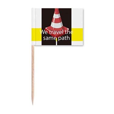 Imagem de We Travel The Same Path marcadores de palito de dente para decoração de festa