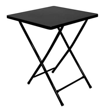 Imagem de Mesa Dobrável De Bar Restaurante Cozinha Aço Ferro Preto