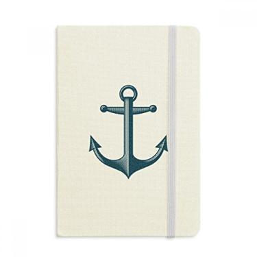 Imagem de Anchor Droits — Caderno de anotações azul militar oceano capa dura diário clássico A5