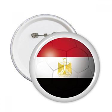 Imagem de Emblema com a bandeira nacional do Egito futebol americano redondo distintivo acessório decoração 5 peças