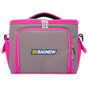 Imagem de Bag New Bolsa Térmica 3 Potes - Cinza Com Rosa Fit