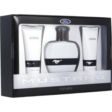 Imagem de Conjunto de Perfume e Loção Corporal Mustang Branco 3.4 Oz