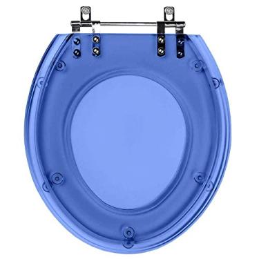 Imagem de Assento Sanitario Poliester Saveiro Azul Translucido para vaso Celite