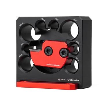 Imagem de Kit de gabarito para máquina de cavilhas, Imperial de 5/16" a 3/4" inserções ajustáveis de carboneto para cavilha, passador de broca elétrica para marcenaria, haste redonda, ferramenta auxiliar