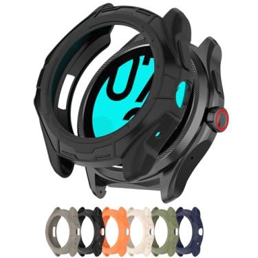 Imagem de AWADUO Capa protetora compatível com Ticwatch Pro 5, capa protetora de TPU para smartwatch capa macia e durável acessórios de relógio (preto)