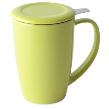 Imagem de FORLIFE Caneca de chá Curve Tall com infusor e tampa 425 g, limão