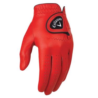 Imagem de Luva de couro Callaway OptiColor masculina para golfe, vermelha, grande, mão esquerda