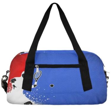 Imagem de Bolsa de viagem para crianças, tênis, esportes, esportes, tênis, atletas e ginástica, bolsa de viagem esportiva para meninos e meninas, bolsa de viagem noturna