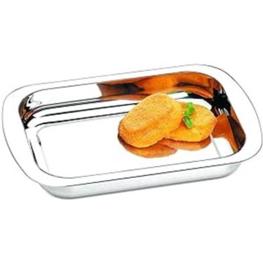 Imagem de Travessa Assadeira Retangular 34x23cm Lyon Aço Inox  Brinox
