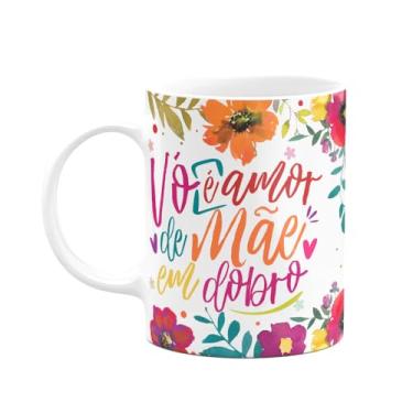 Imagem de JPS INFO, Caneca Floral Mães - Vó é amor de mãe em dobro