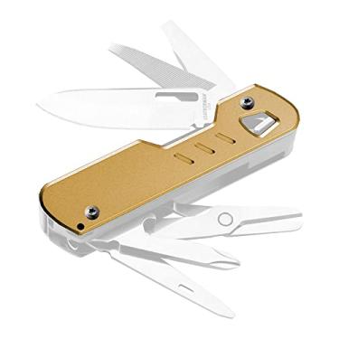 Imagem de HorixGear 1 par de balanças de titânio personalizadas para Leatherman T4 Multiferramenta (latão)