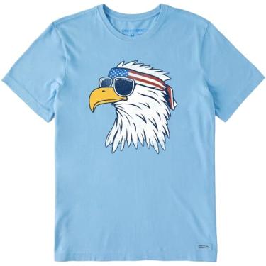 Imagem de Life is Good - Camiseta masculina Patriotic Eagle, Azul frio, M